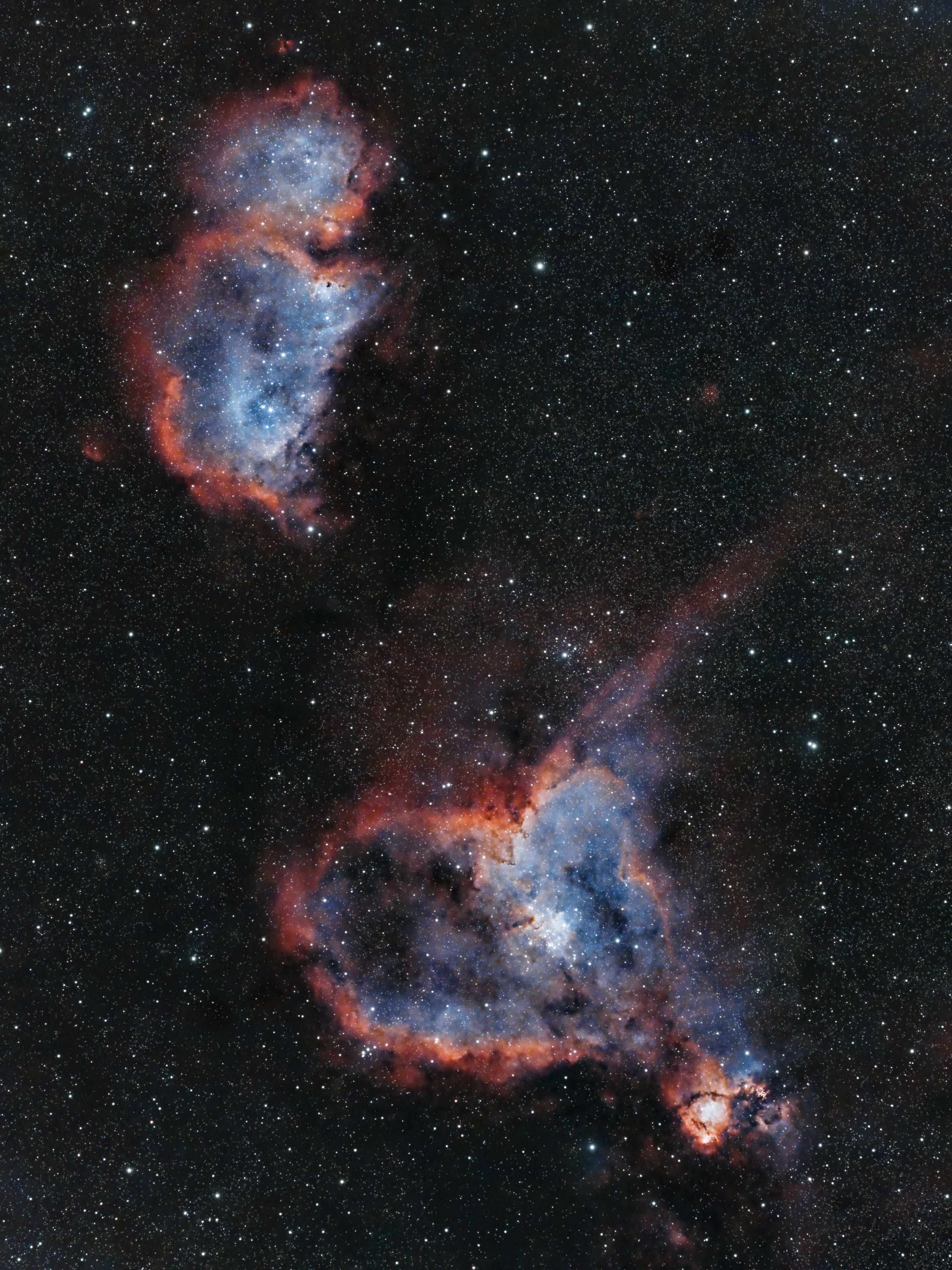 IC1805, IC1848, Heart and Soul nebulae